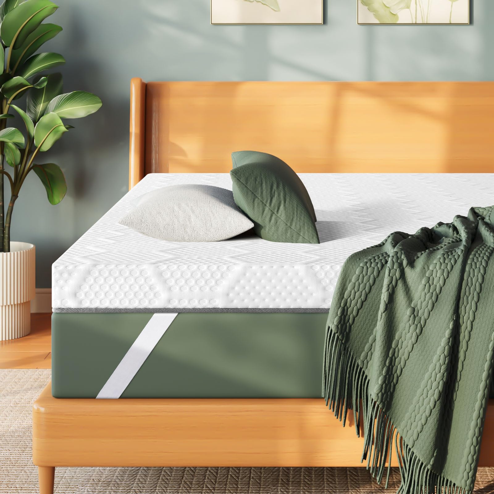 Viscoflex Twin Xl Mattress Topper 3 Inch, Gel Memory Foam Mattress Topper Twin Xl Size For College Dorm Bed, With High Density F
